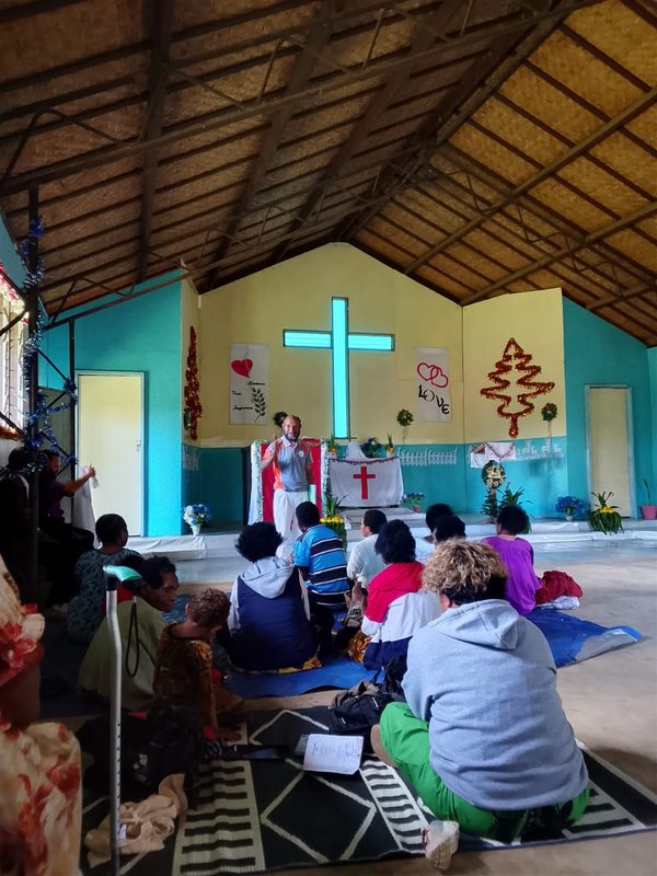 A Community Curriculum session in the final week of the rollout. Gutnius Lutheran Church, Enga. July 2026.